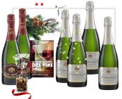 COLIS NOËL 2024 : 4 bouteilles Cuvée Centenaire Brut + 2 bouteilles Cuvée Prestige Brut + Sachet CHOCOLATS CADEAU !